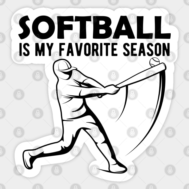 Softball is My Favorite Season Sticker by KC Happy Shop